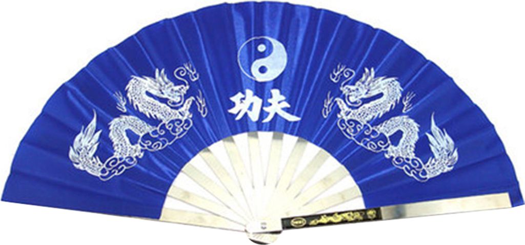 Tai Ji Fan Dual Dragon Print Handheld lauter Klack chinesischer Stil tragbarer Performance-Prop Handwerk Anti-Rust Edelstahlrippenfaller für Outdo...