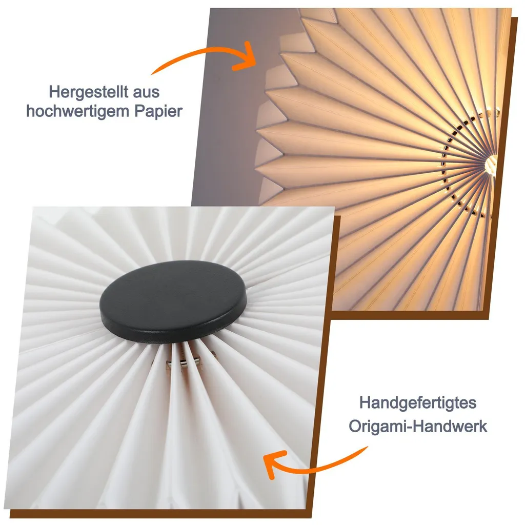 Lampadaire de Chambre Luminaire d'Ambiance Papier Blanc pour Coin Lecture - 7