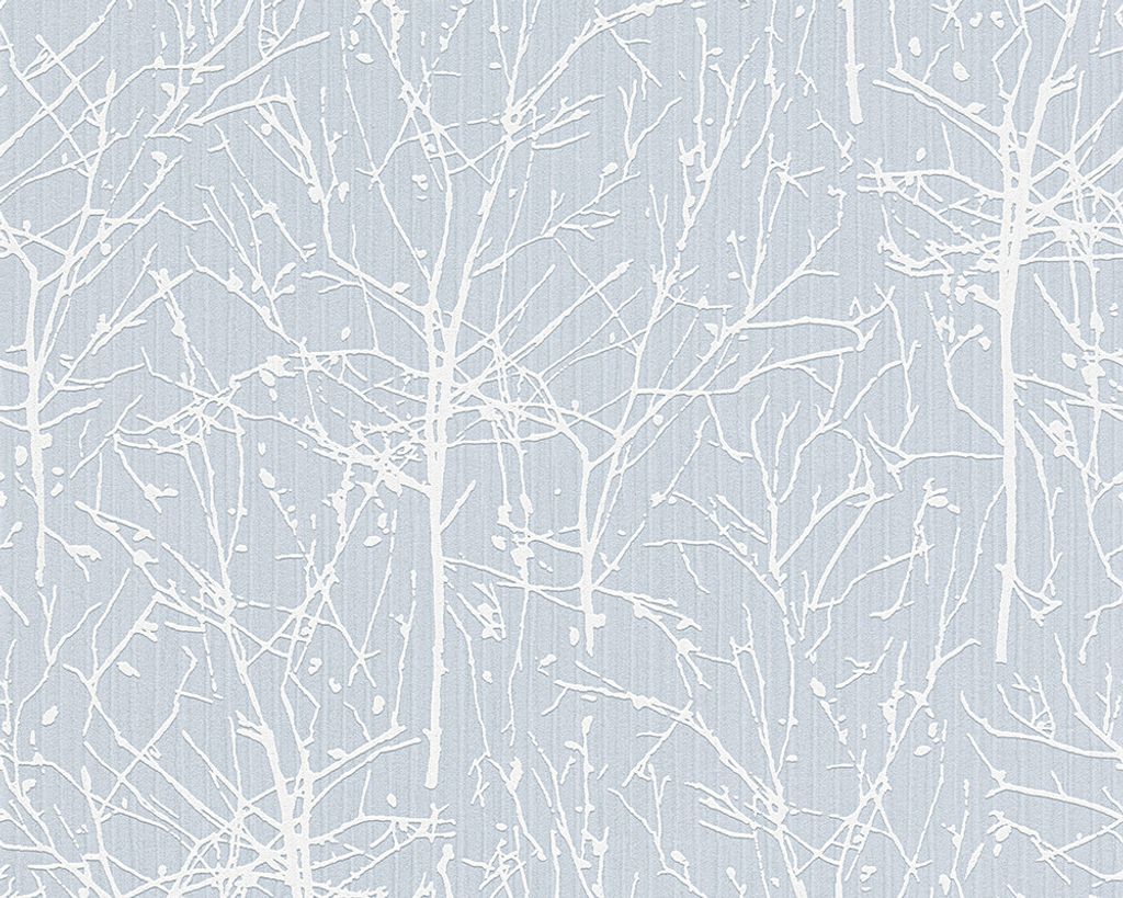 Esprit Vliestapete Woods Tapete blau weiß 10,05 m x 0,53 m Produktbild 