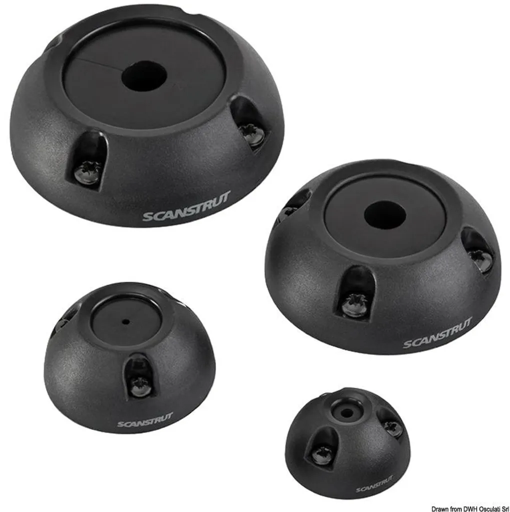 Passe-fil vertical noir Ø 59 mm Osculati, sortie de câble 9 à 14 mm
