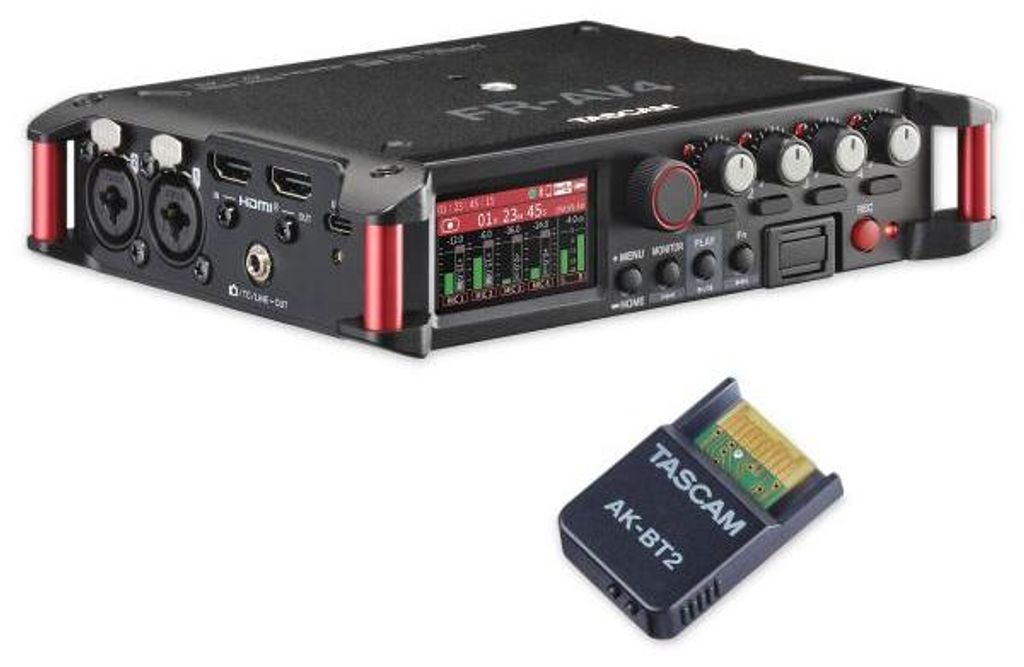 Tascam Audio-Recorder FR-AV4 mit Bluetooth-Adapter