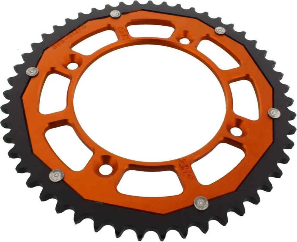 Couronne arrière ZF 51 dents pas 428 pour transmission moto cross