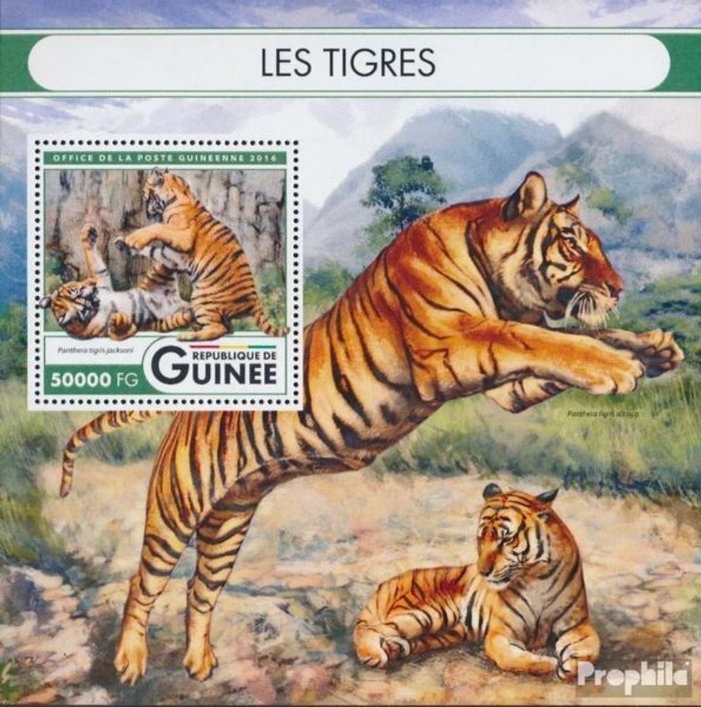 Briefmarken Guinea 2016 Mi Block 2708 (kompl. Ausgabe) postfrisch Tiger