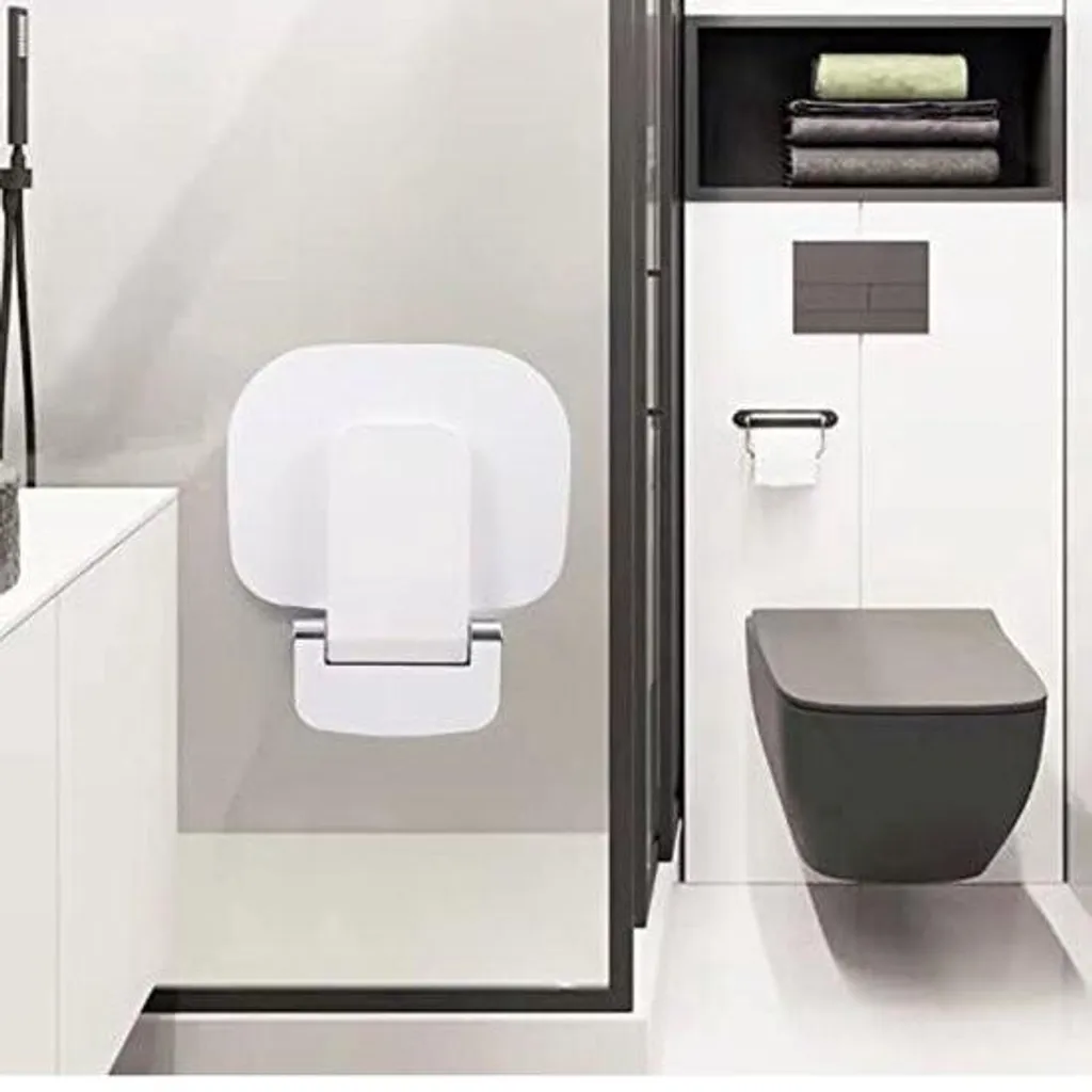 Chaise de douche murale pour senior et PMR - Assise pliante gain de place