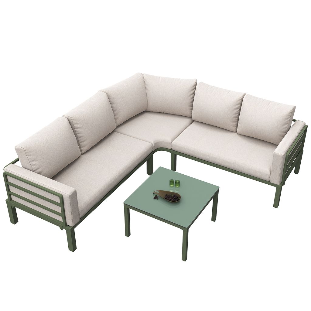 MERAX Gartenlounge-Set Sitzgruppe für 4-5 Personen, 4-tlg, Produktbild 