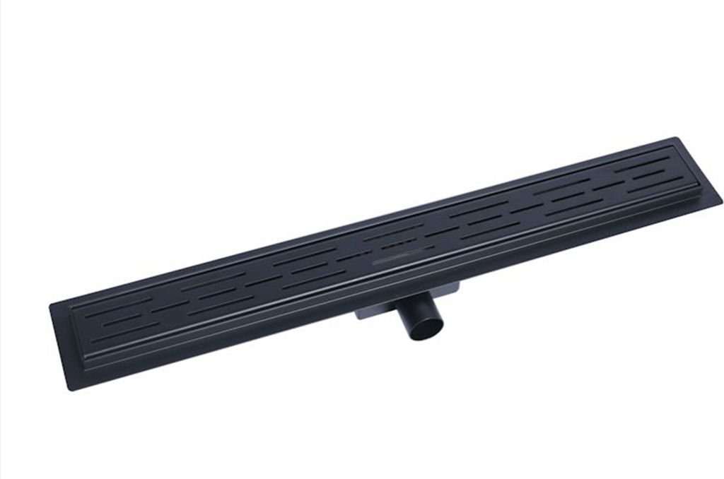 Edelstahl-Duschrinne 80 cm (schwarz)