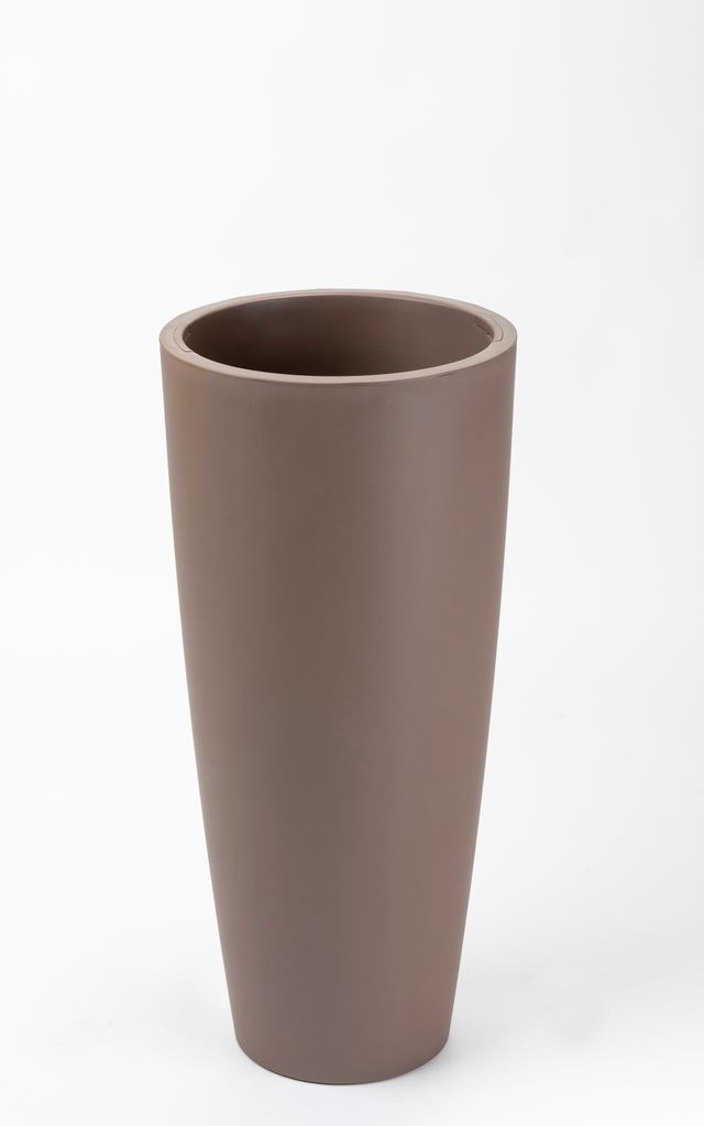 Blumentopf/Pflanztopf, Höhe 85 cm, Ø 38, taupe, matt, 18 l Produktbild 