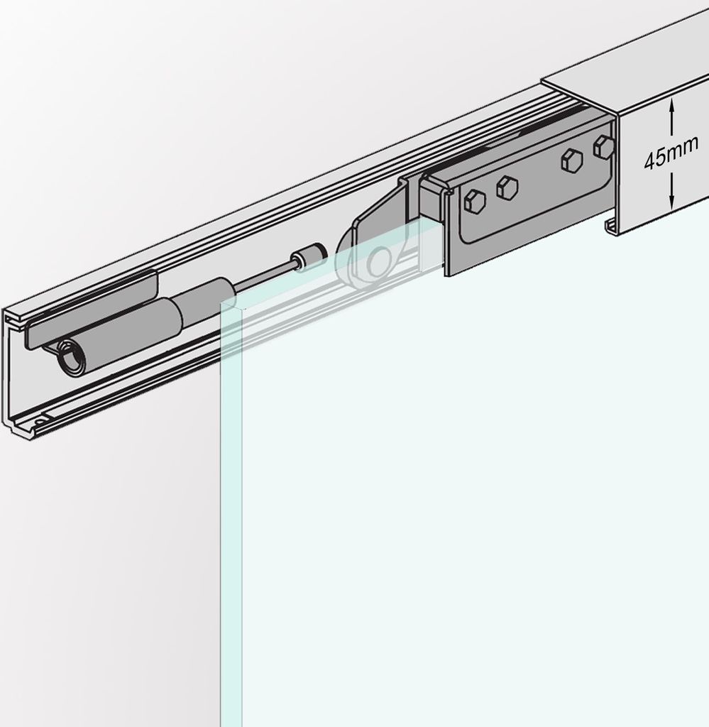 AMOD Glasschiebetür M6 mit SoftStop, 1025 x 2050 mm Produktbild 5