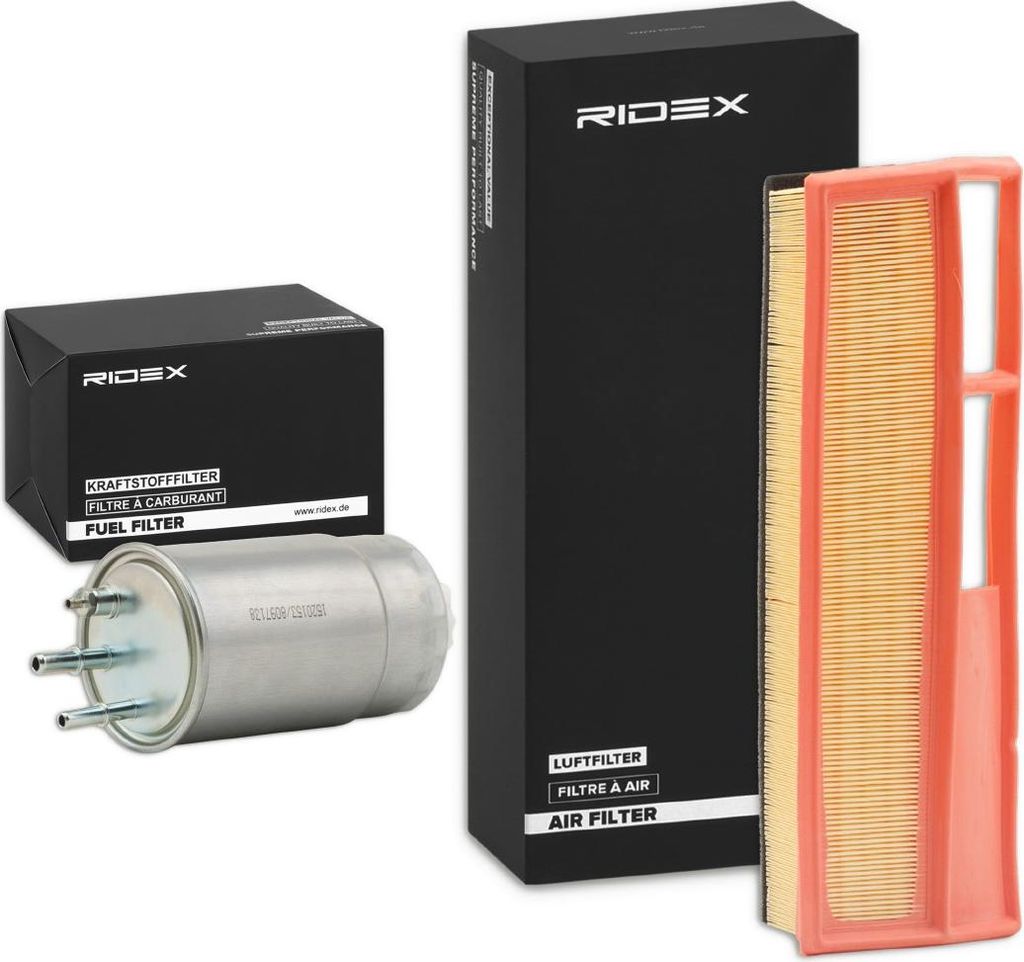 RIDEX Filterset Inspektionspaket Filtersatz für OPEL COMBO Kasten/Kombi (X12) Combo Combi / Tour (X12) für FORD KA (RU8) für FIAT PANDA (169) 500