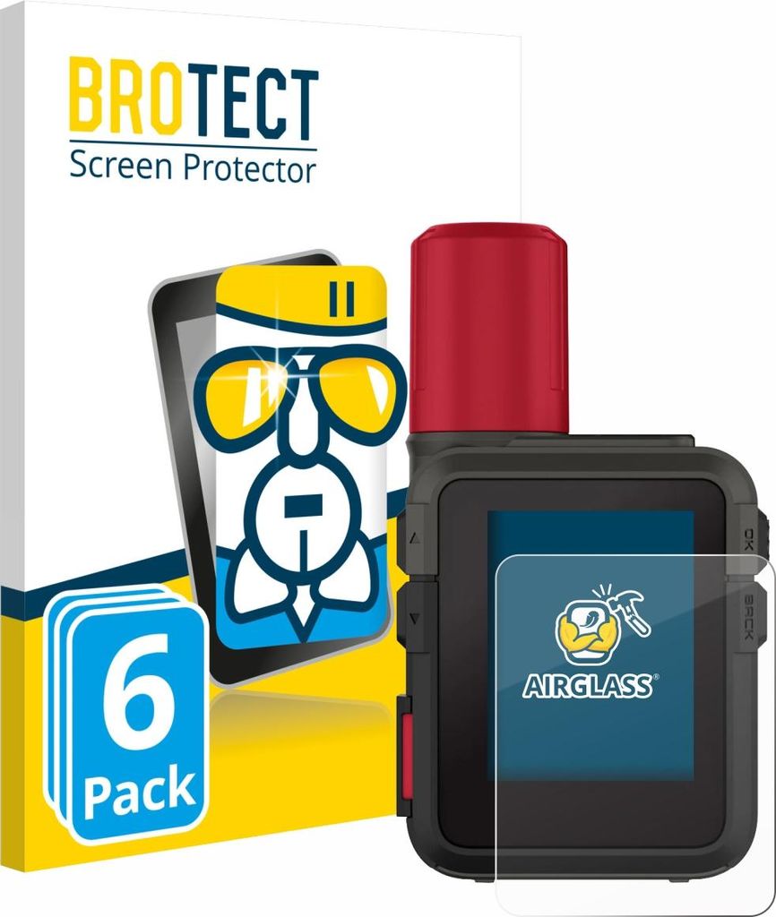 6x BROTECT Schutzglas für Garmin inReach Mini 3 Plus Schutzfolie Panzer Folie Glas Display Schutz klar