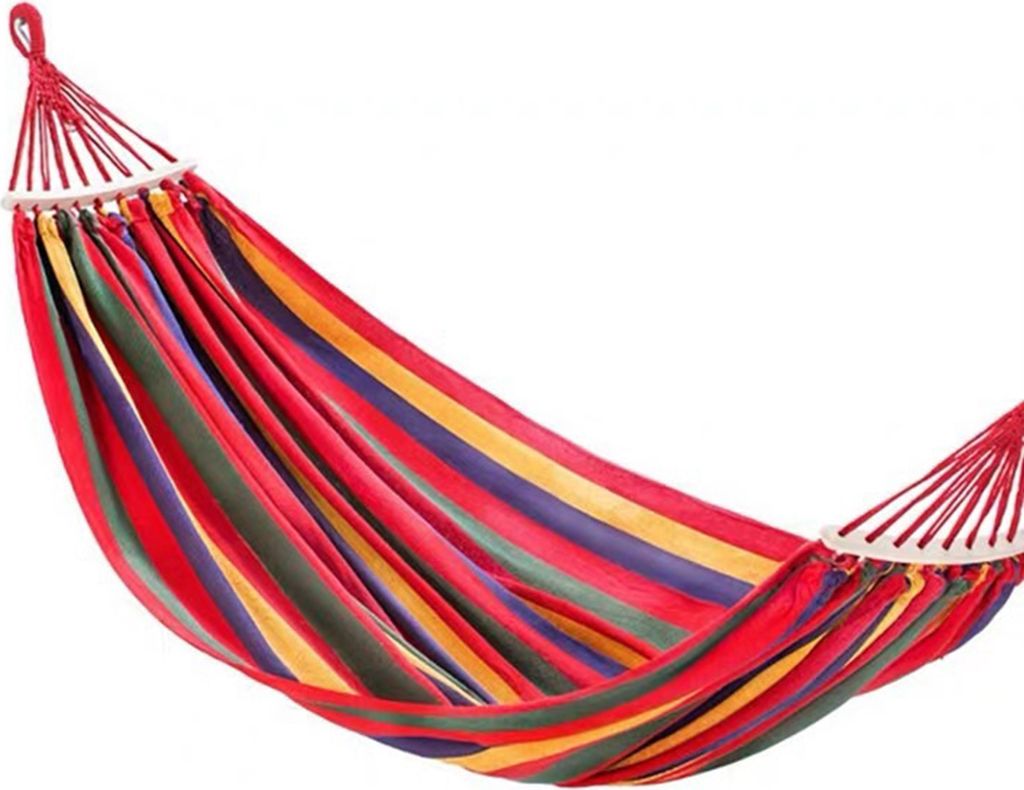 Tragbare drinnen / draussen haengende Garten Leinwand Haengematte Leinwand Bett Camping haengende Veranda Hinterhof Schaukel Stuhl Reisen