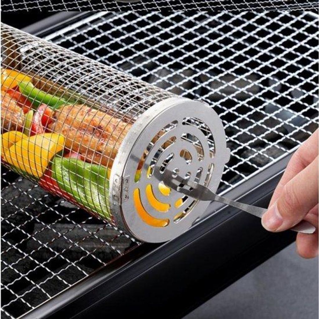 Edelstahl Grill Set 2-teilig XL M Gas Holzkohle BBQ Zubehör