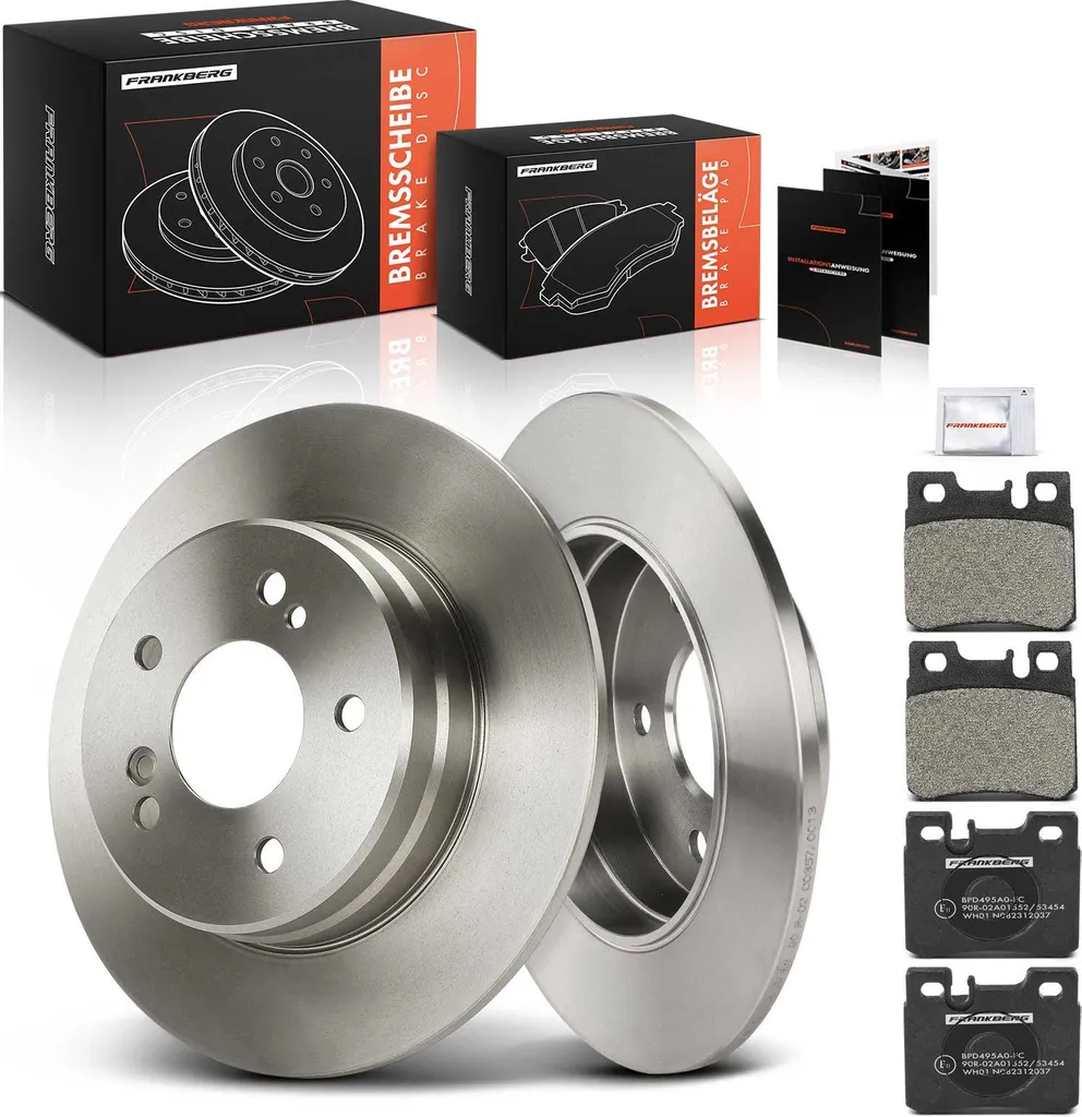 Disques et plaquettes de frein arrière pour Mercedes W124 et W202