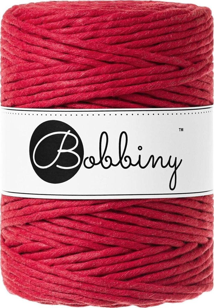 Bobbiny Macrame Cord 5 mm 100 m Classic Red Schnur