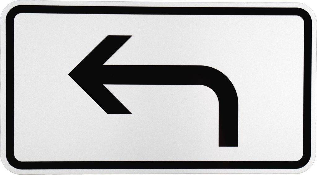 ORIGINAL Verkehrsschild Nr. 1000-11 " Vorankündigung linksweisend " 330 x 600 mm nach StVO und RAL-Gütebedingungen Verkehrszeichen Schild Straße...