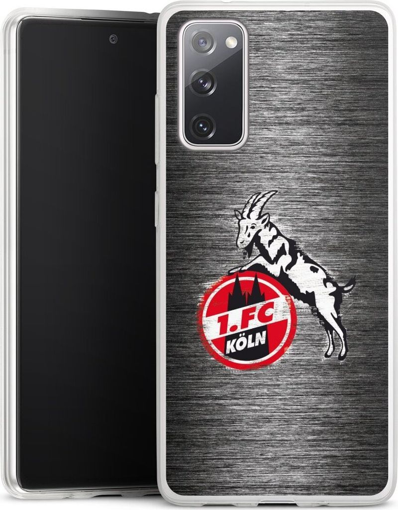 DeinDesign Slim Hülle für Samsung Galaxy S20 FE Silikon Case Ultra Dünn Handyhülle 1. FC Köln Metallic Look Offizielles Lizenzprodukt