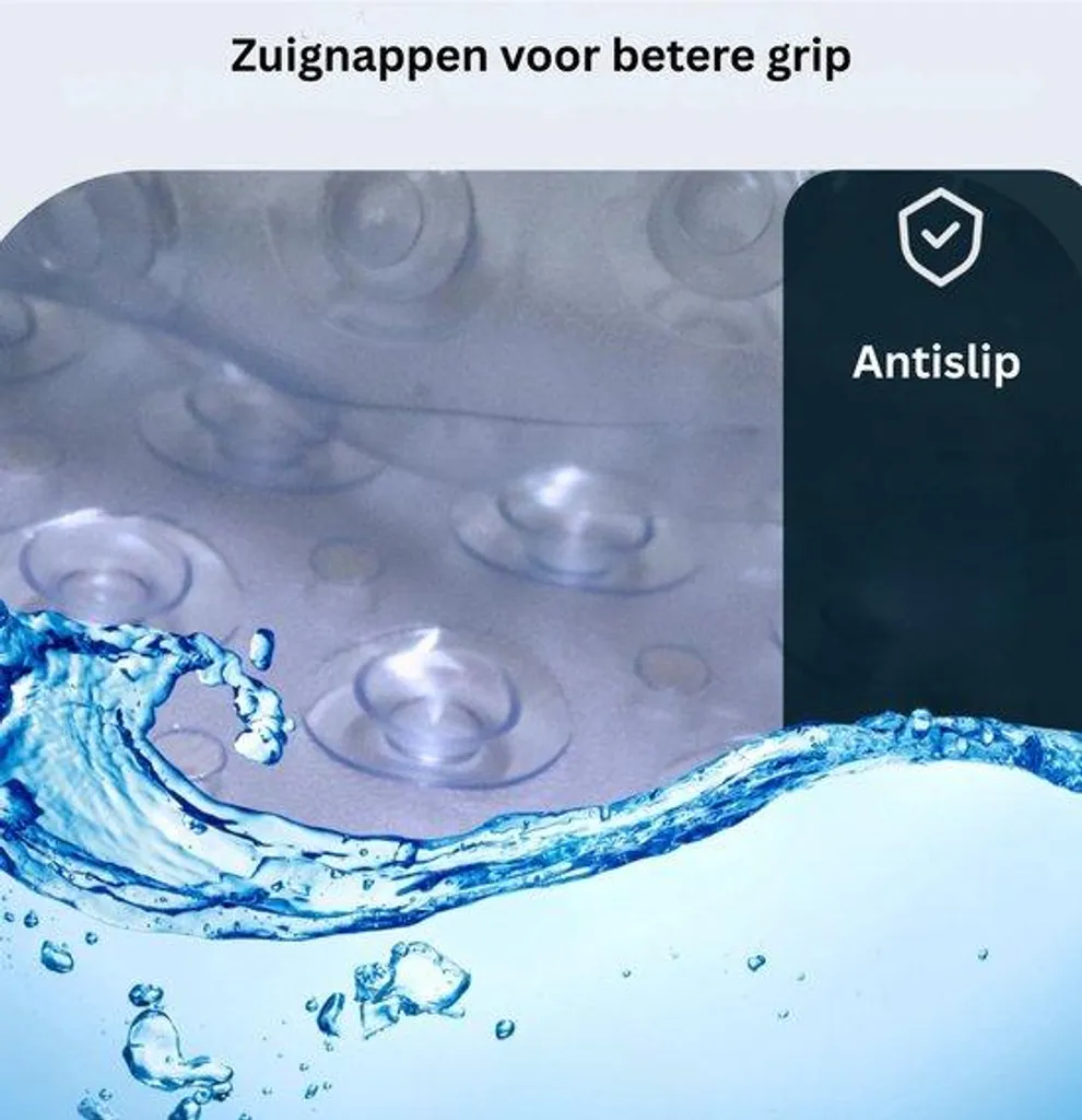Tapis de douche absorbant de luxe avec envers antidérapant sécurisé