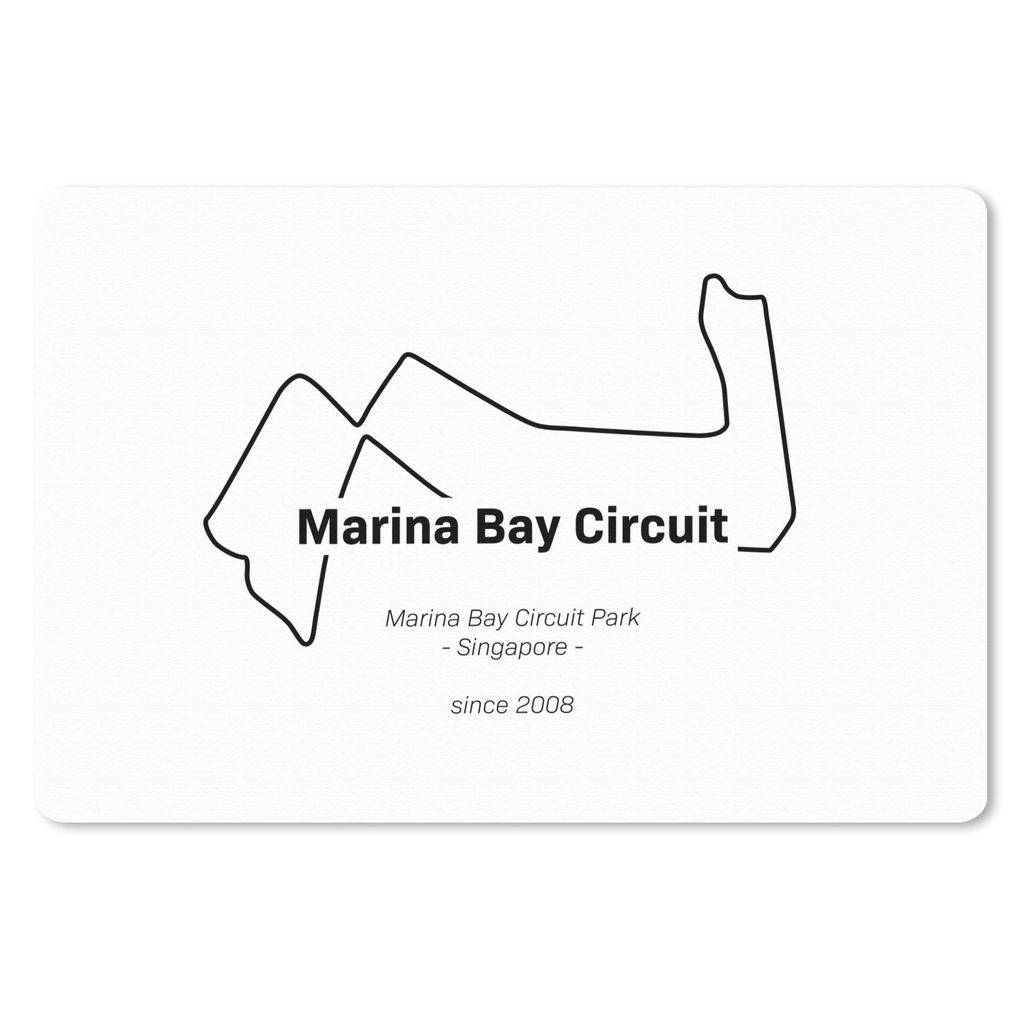 MuchoWow Schreibtischunterlage Singapur - Formel-1-Rennstrecke 60x40 cm - XXL Mauspad - Großes Mauspad