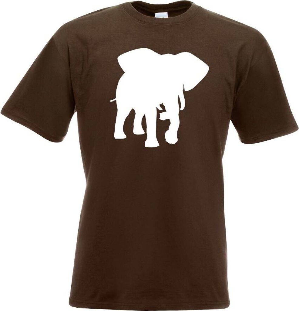 Kiwistar - T-Shirt - Chocolate - Elefant Motiv 4 - Rüsseltiere Herren Funshirt Bedruckt Design Sprüche Spruch Motive - mit Motiv Bedruckt - Funsh...