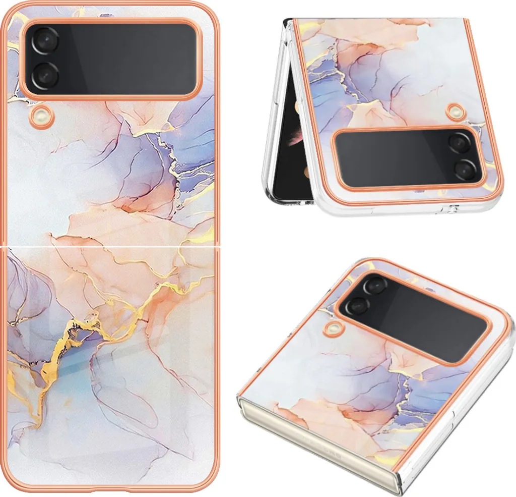 Custodia Samsung Z Flip 4 Grigio Chic Fantasia - Silicone Soft