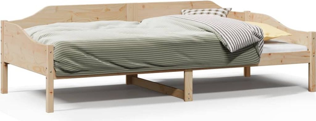 vidaXL Massivholzbett ohne Matratze 90x200 Kiefernholz Produktbild 