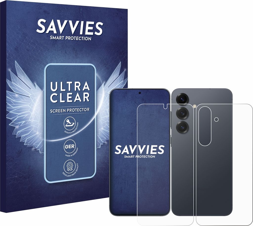 18x Für Samsung Galaxy S25 Plus (Display+Rückseite) Schutzfolie Savvies Displayschutz Display Schutz Folie Klar Transparent