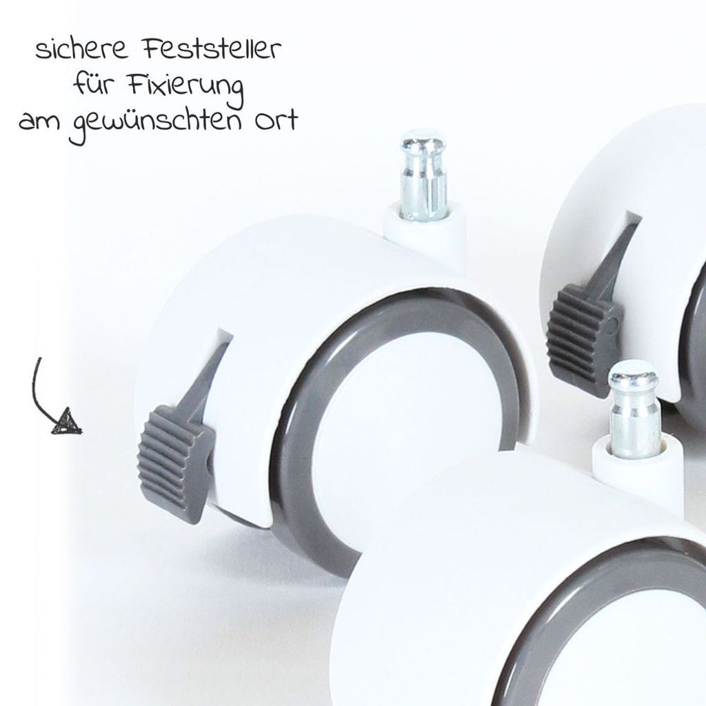 babybay Rollensatz Parkett für alle Modelle, weiß Produktbild 7