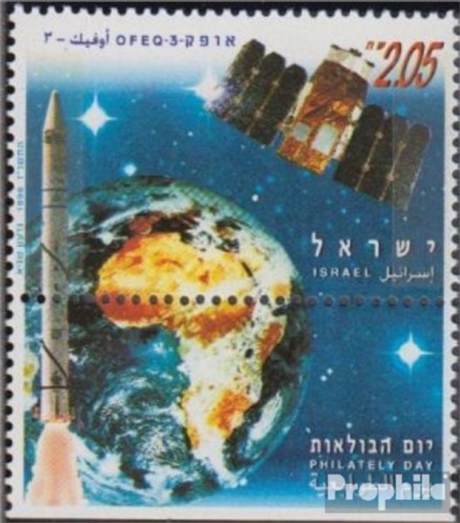 Briefmarken Israel 1996 Mi 1409 mit Tab (kompl.Ausg.) gestempelt Weltraumforschung