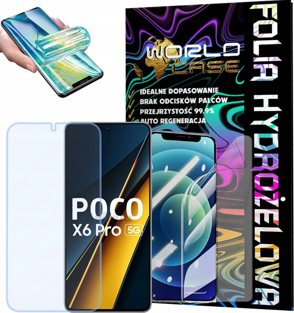 Folia Hydrożelowa Ochronna Do Poco X6 Pro Na Ekran Mocna Zdjęcie produktu 