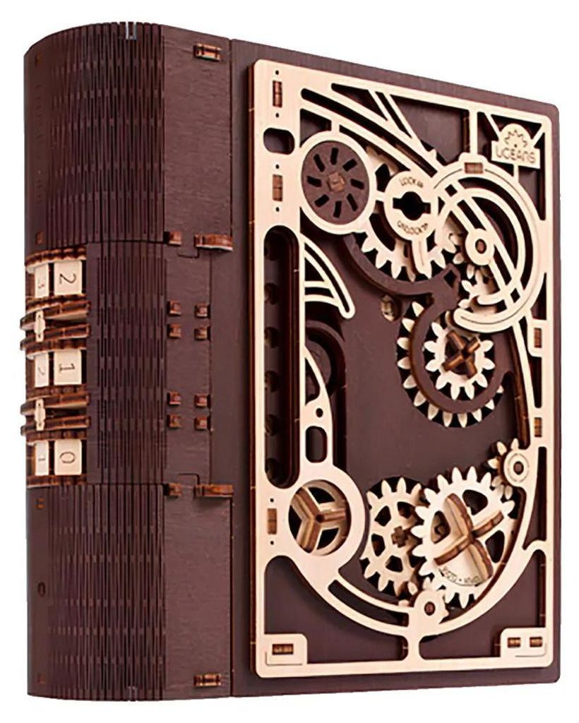 Drewniane puzzle mechaniczne Ugears 3D Księga tajemnic Zdjęcie produktu 