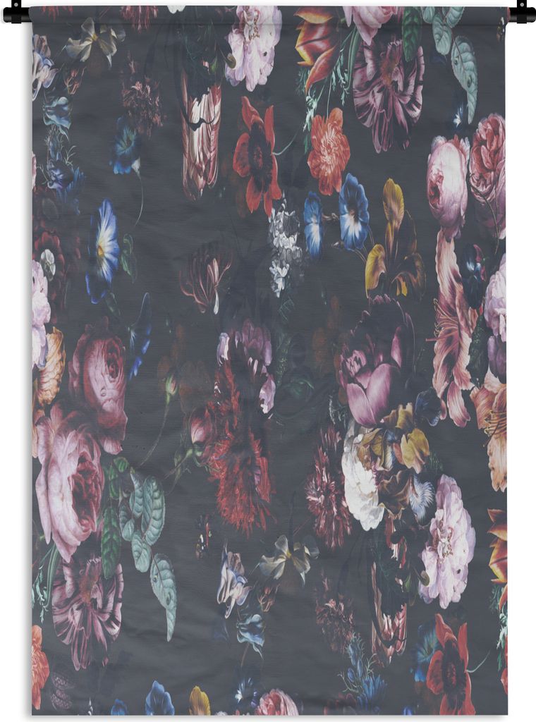 MuchoWow® Wandteppich Wandbehang Blumen - Flora - Farben Produktbild 