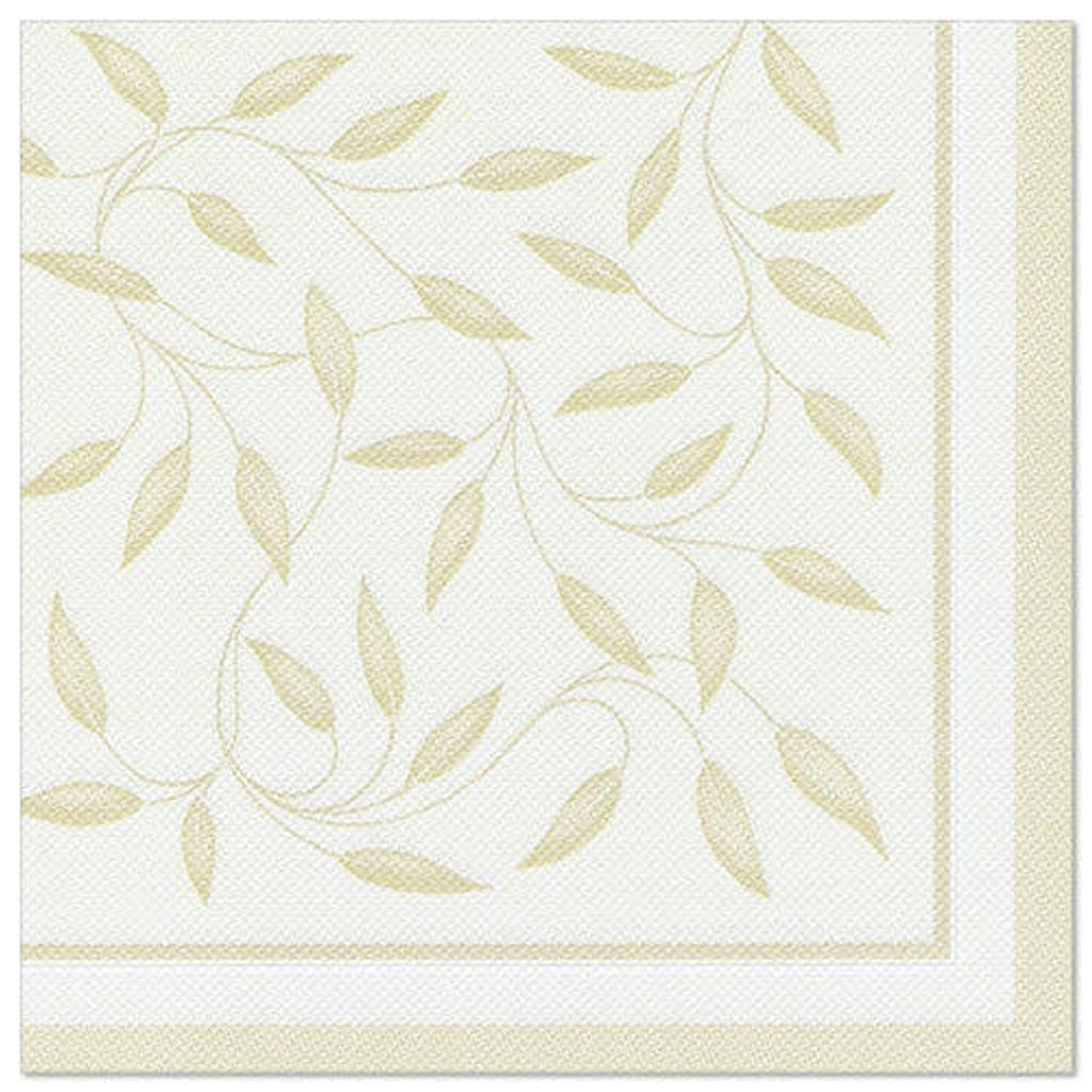 Papstar Servietten "ROYAL Collection" 1/4-Falz 40 x 40 cm champagner "New Mediterran" 5 x 50 Stück