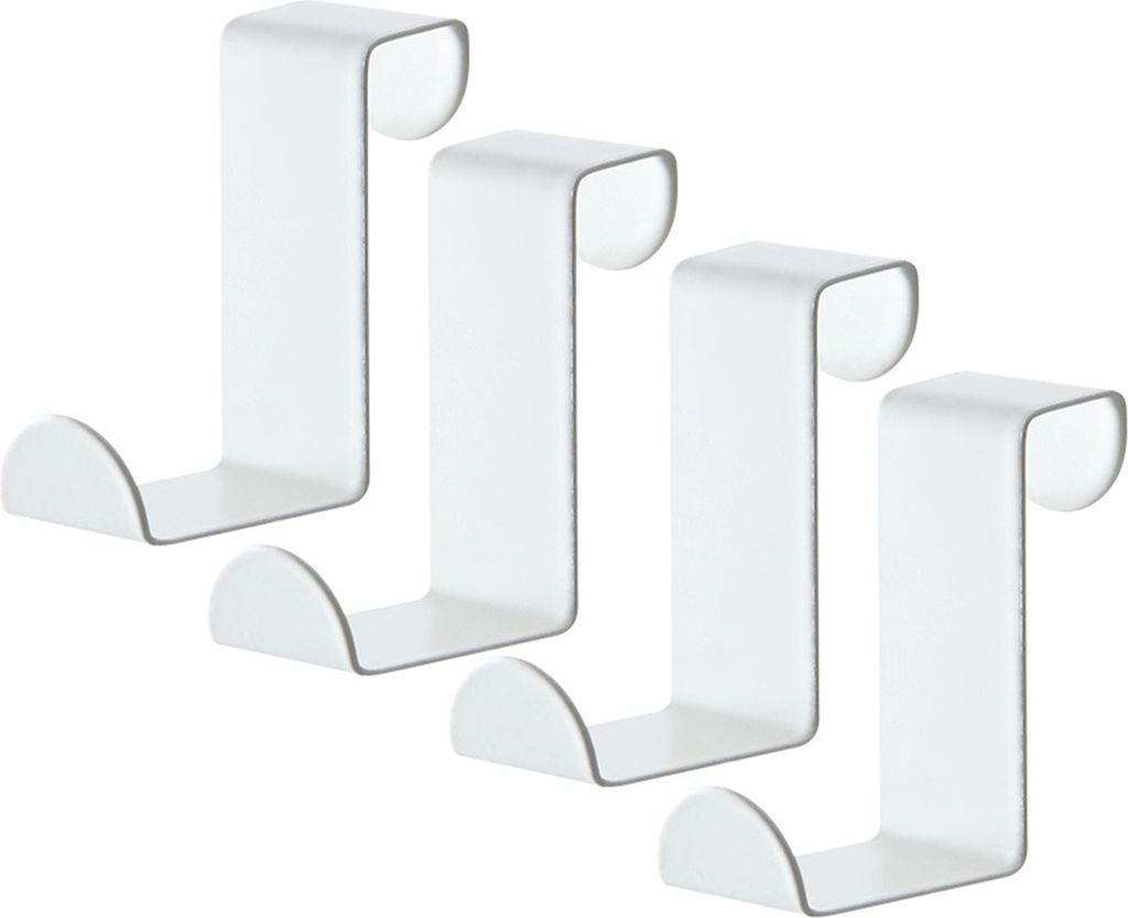 4 Stück Türhaken an der Rückseite, rostfrei, verformungssicher, stark belastbar, für Mantel, Handtuch, Organizer, Schrank, Kleiderbügel