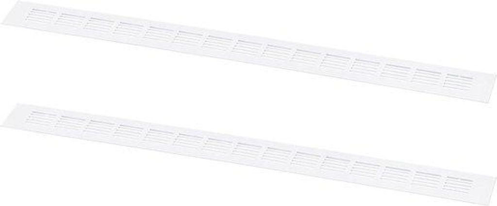 Luftschutzabdeckung 600x50mm Aluminium weiß 2Stück