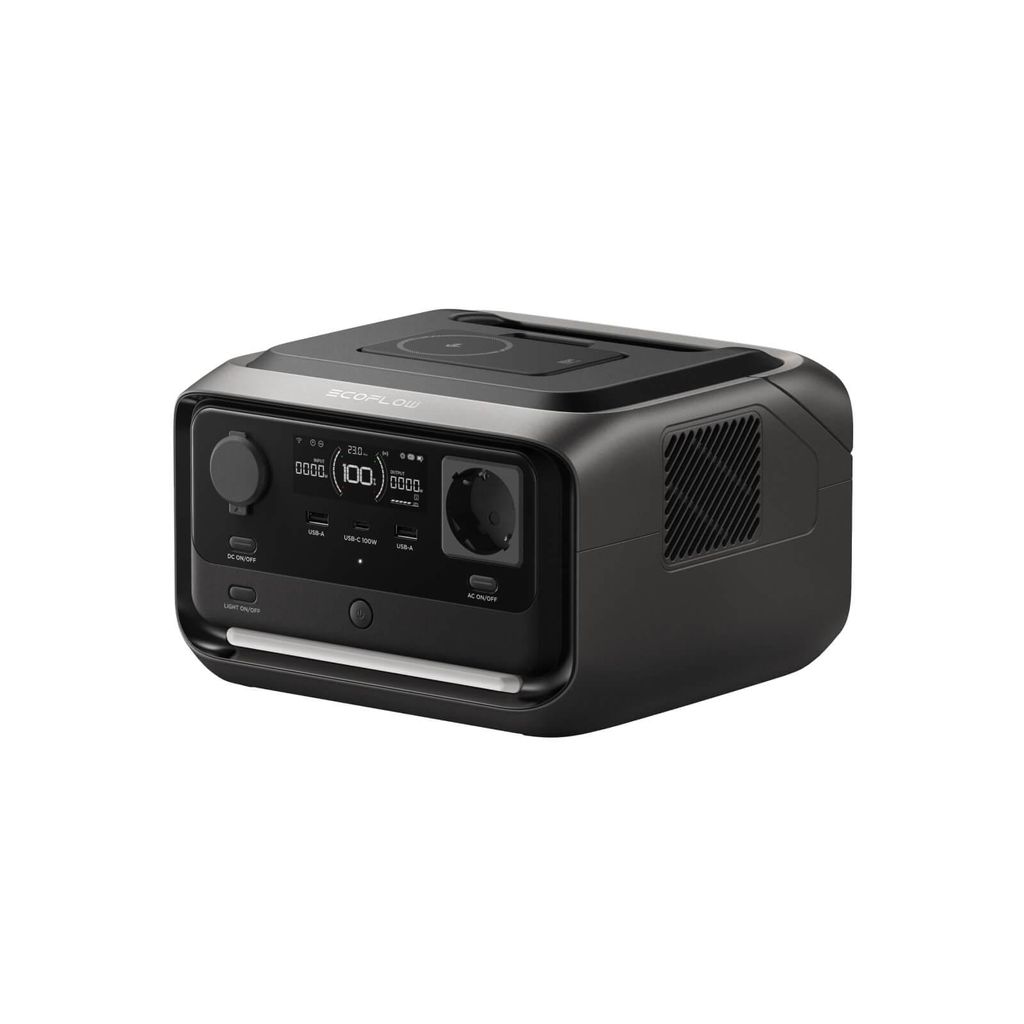 EcoFlow Tragbare Powerstation RIVER 3 Plus (Wireless), 286 Wh LFP-Batterie, bis zu 1 200 W Ausgangsleistung