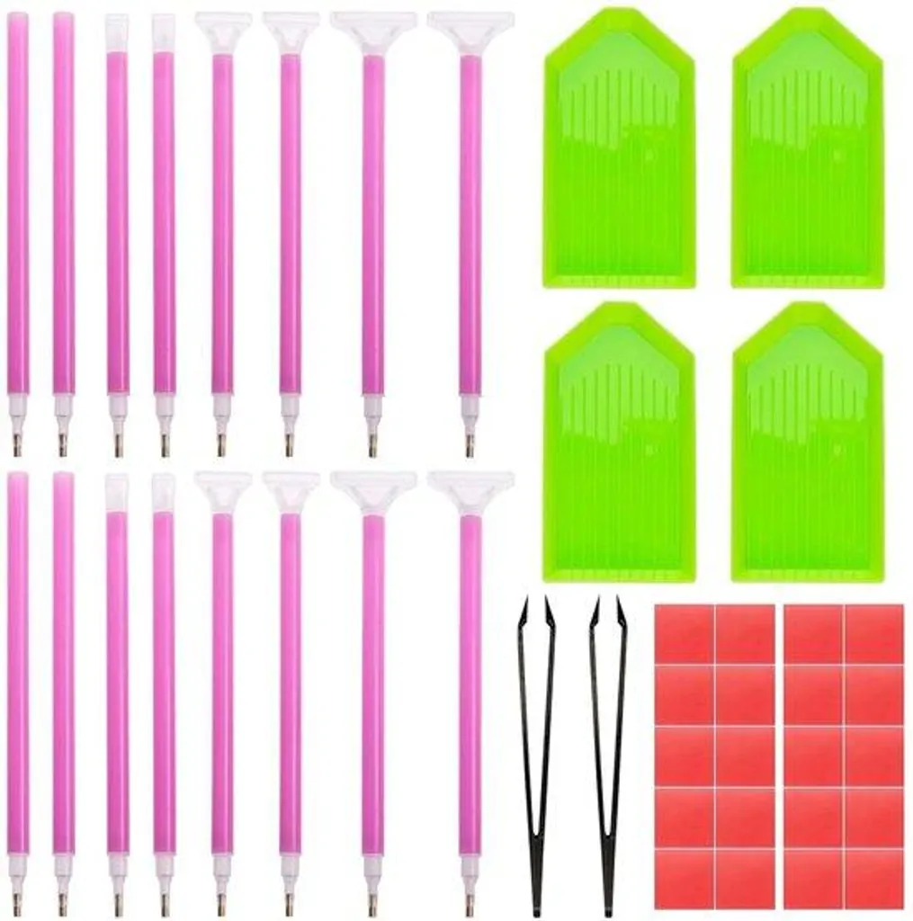 Kit de peinture diamant 42 pièces avec stylos brillants métallisés