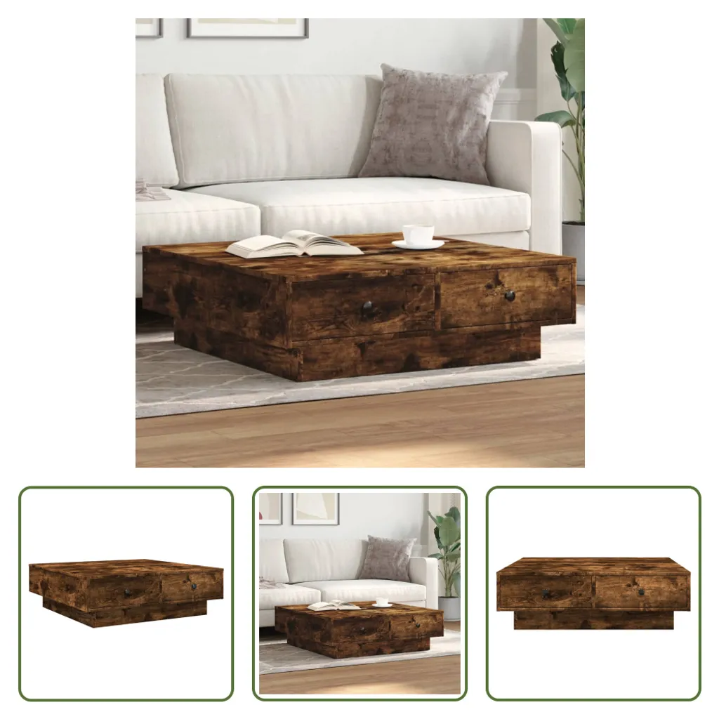 Crea il tuo Angolo Relax con il Tavolino Rovere Fumé 90x90 cm