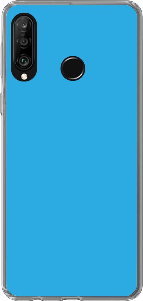 MuchoWow Handyhülle Schutzhülle Hülle für Telefoonhoesje Huawei P30 Lite Blau - Licht - Farben Silikon Softcase Handy Hülle - Handyhülle