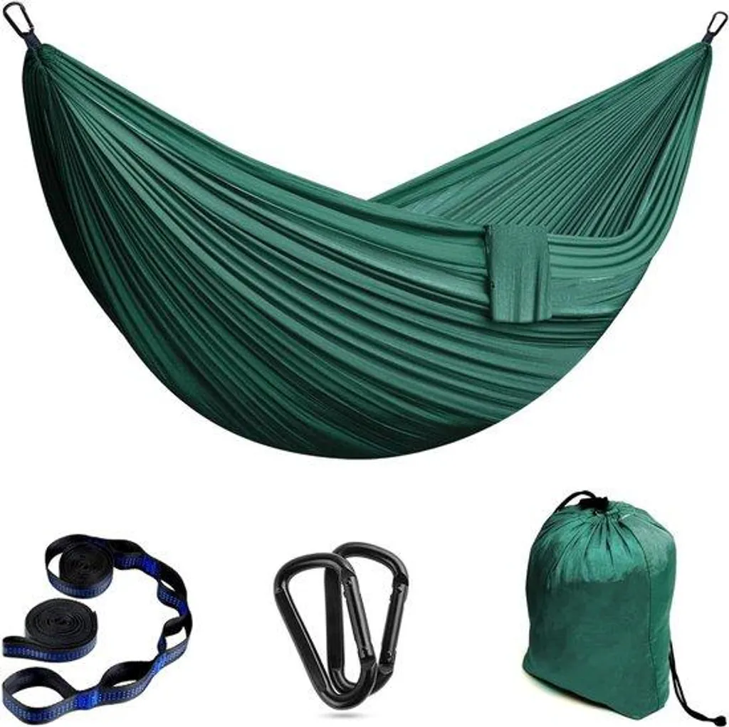 Hamac de Camping pour Bivouac et Voyage, Lit Suspendu de Plage Double