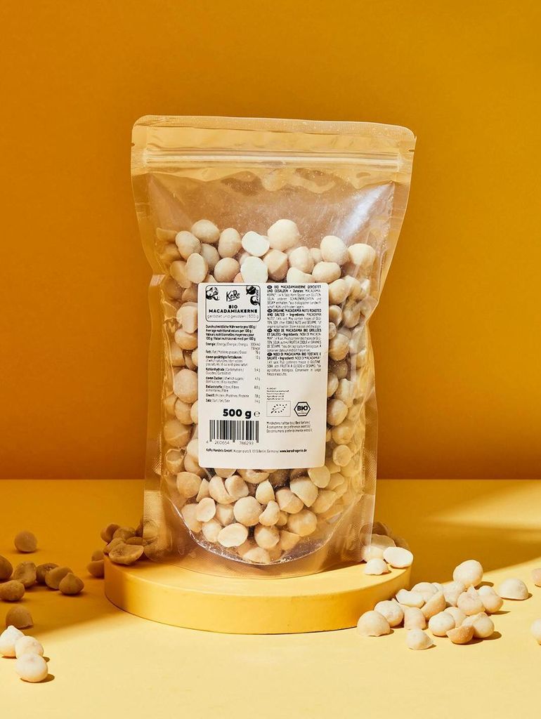 KoRo I Geröstete und gesalzene Macadamiakerne 500 g