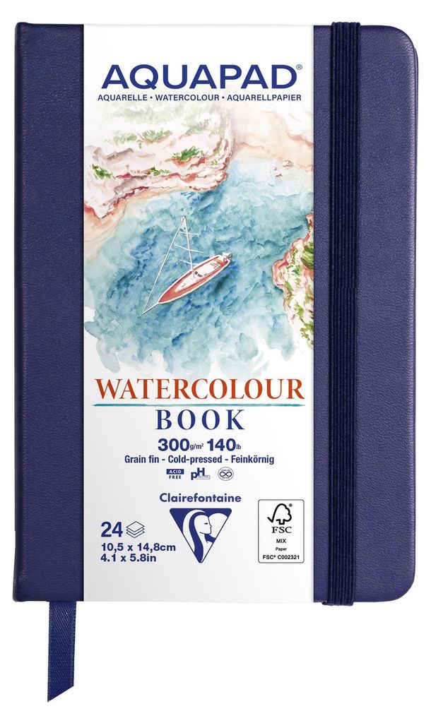 Aquapad Notizbuch A6 24F 300 g