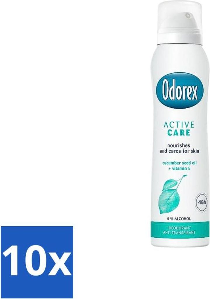 Odorex Deodorant Spray Active Care 150 ml - Vorteilspack - 10 Stücke