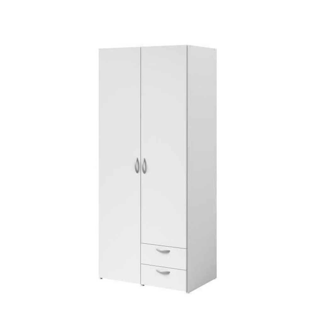 Armoire Varia -Reproduction blanc - 2 portes battantes + 2 Image du produit 