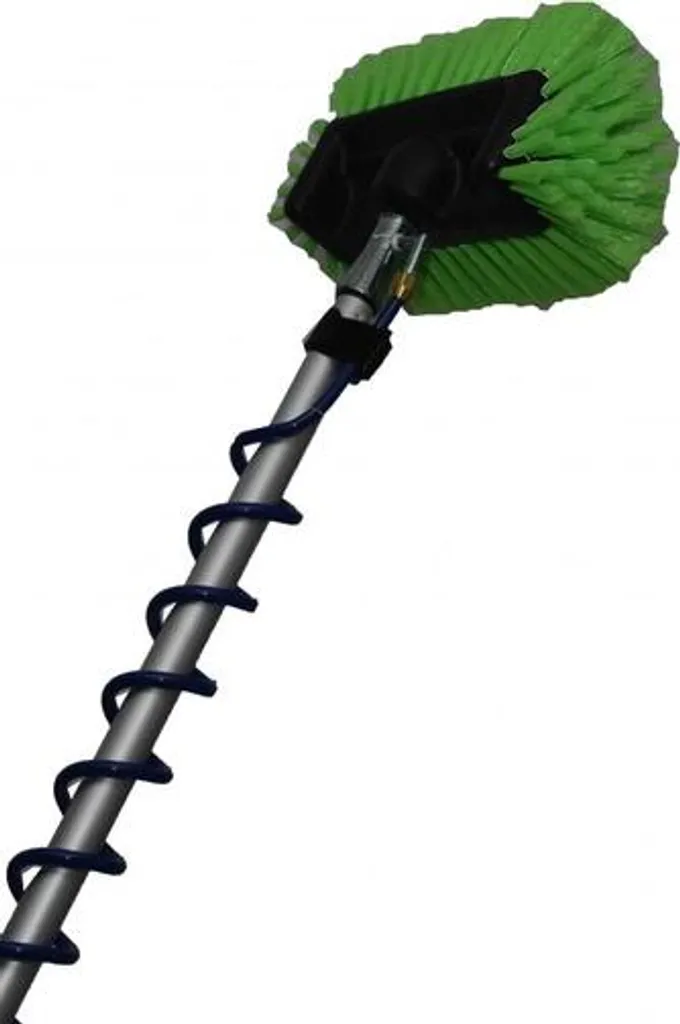 Nettoyant télescopique pour véranda et terrasse avec brosse à savon