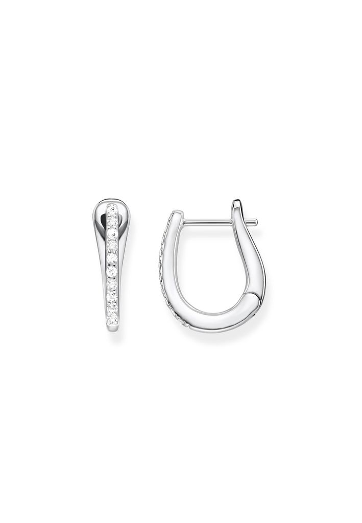 Thomas Sabo Orecchini A Cerchio Donna Argento 925 Con Zirconi Bianchi, Modello CR629-051-14 - 4