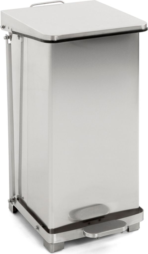 V-Part - Poubelle industrielle à pédale 45 litres - Inox - Image du produit 