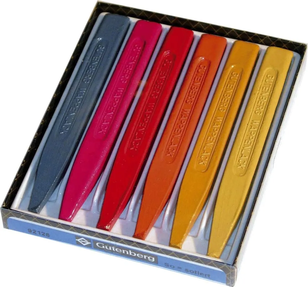 Gutenberg 042055 Ceralacca di Lusso - 6 Bastoncini Assortiti per Ufficio