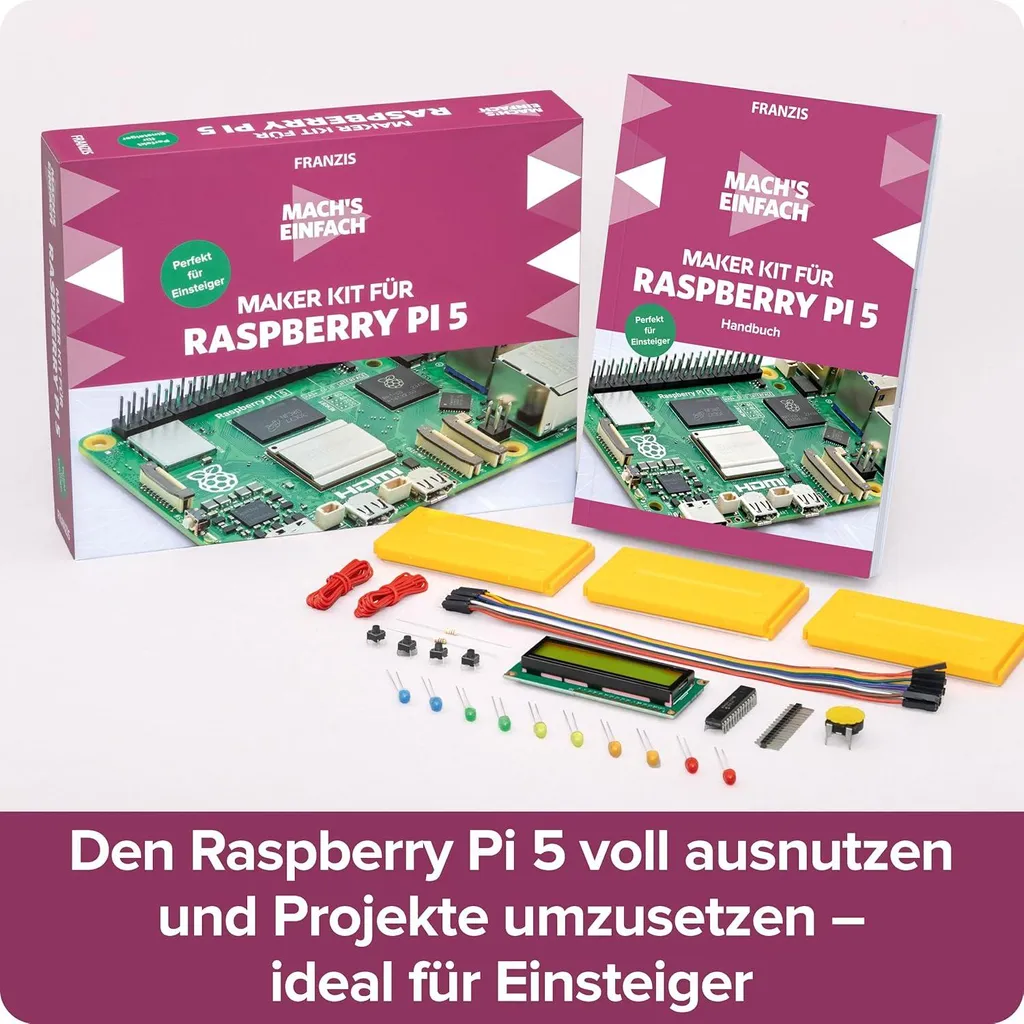 Franzis Kit de fabrication Raspberry Pi 5 complet pour débutant et pro - 7