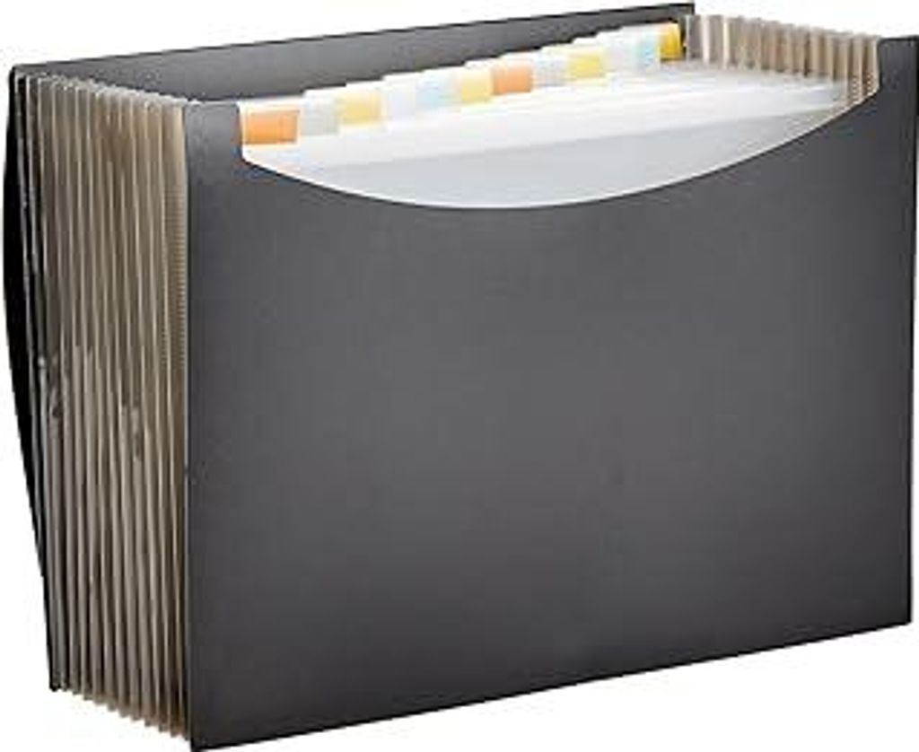 Dokumentenmappe A4, Fächermappe, Schwarz