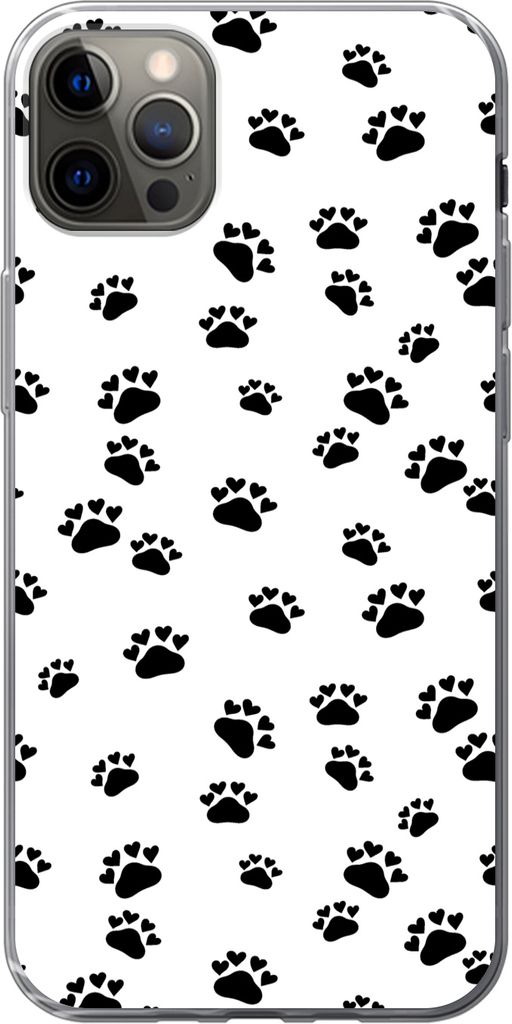 MuchoWow Handyhülle Schutzhülle Hülle für Telefoonhoesje iPhone 13 Pro Max Muster - Katze - Pfoten - Jungen - Mädchen - Kinder - Kind Siliko...